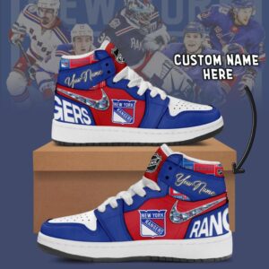 New York Rangers NHL Personalized AJ1 Sneakers Jordan 1 Shoes For Fan JWG1047