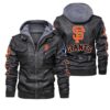 San Francisco Giants Black Brown Leather Jacket LIZ139
