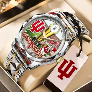 Indiana Hoosiers Football 2025 National Champions Alloy Luxury Quartz Watch CHAMP20270