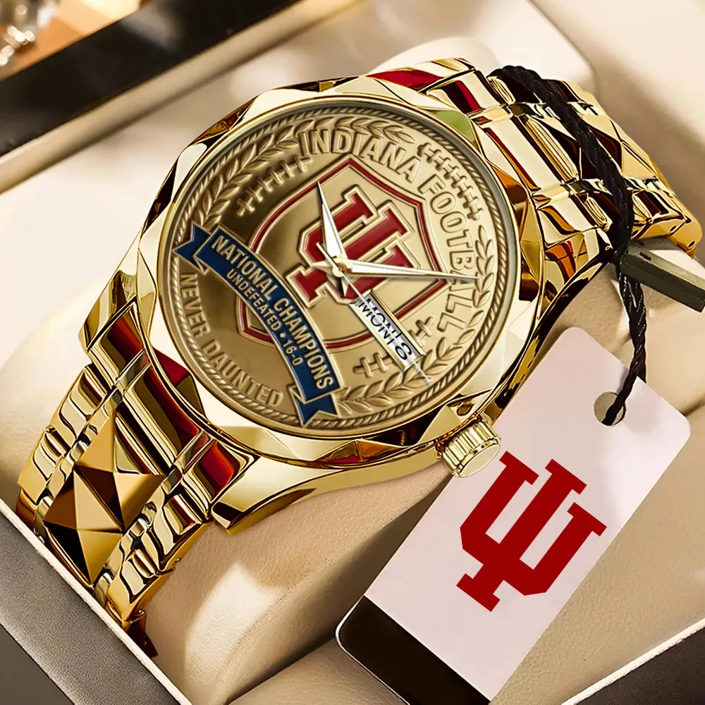 Indiana Hoosiers Football 2025 National Champions Alloy Luxury Quartz Watch CHAMP20282