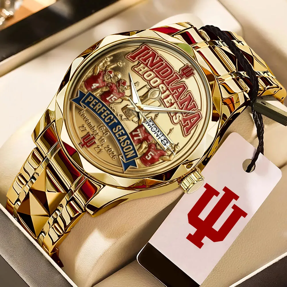 Indiana Hoosiers Football 2025 National Champions Alloy Luxury Quartz Watch CHAMP20284