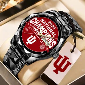 Indiana Hoosiers Football 2025 National Champions Alloy Luxury Quartz Watch CHAMP20313