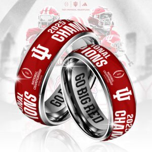 Indiana Hoosiers Football 2025 National Champions Custom Alloy Ring CHAMP20314