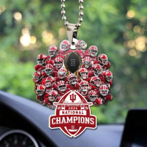 Indiana Hoosiers Football 2025 National Champions Custom shape 2-sided Acrylic Car Ornament CHAMP20264