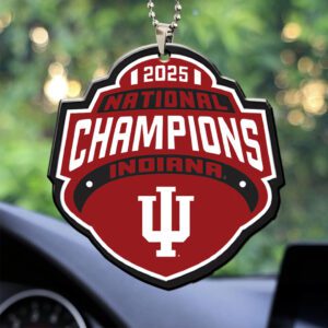 Indiana Hoosiers Football 2025 National Champions Custom shape 2-sided Acrylic Car Ornament CHAMP20321