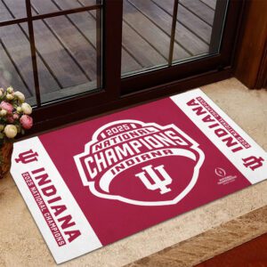 Indiana Hoosiers Football 2025 National Champions Doormat CHAMP20323