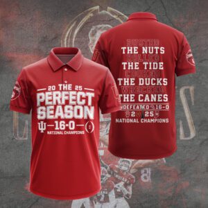 Indiana Hoosiers Football 2025 National Champions Polo Shirt CHAMP20436