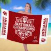 Indiana Hoosiers Football 2025 National Champions Rectangle Beach Towel CHAMP20300