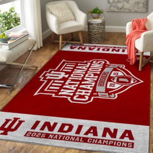 Indiana Hoosiers Football 2025 National Champions Rectangular Rug CHAMP20291