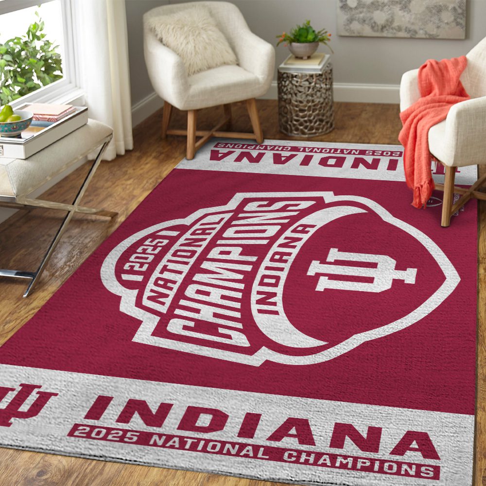 Indiana-Hoosiers-Football-2025-National-Champions-Rectangular-Rug-CHAMP20332 Indiana Hoosiers Football 2025 National Champions Rectangular Rug CHAMP20332