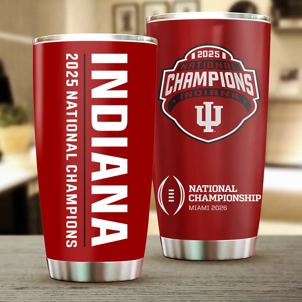 Indiana Hoosiers Football 2025 National Champions Tumbler Cup CHAMP20311