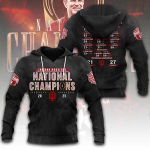 Indiana Hoosiers Football 2025 National Champions Unisex Performance Hoodie CHAMP20470