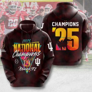 Indiana Hoosiers Football 2025 National Champions Unisex Performance Hoodie CHAMP20493