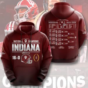 Indiana Hoosiers Football 2025 National Champions Unisex Performance Hoodie CHAMP20496