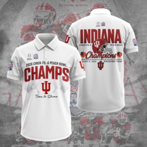 Indiana Hoosiers Football 2026 Peach Bowl Champions Polo Shirt CHAMP20449
