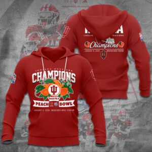 Indiana Hoosiers Football 2026 Peach Bowl Champions Unisex Performance Hoodie CHAMP20482
