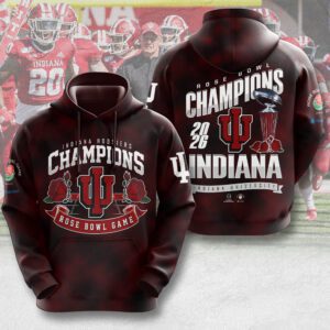 Indiana Hoosiers Football 2026 Rose Bowl Champions Unisex Performance Hoodie CHAMP20513
