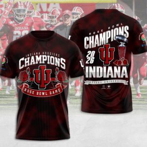 Indiana Hoosiers Football 2026 Rose Bowl Champions Unisex Performance T-Shirt CHAMP20419