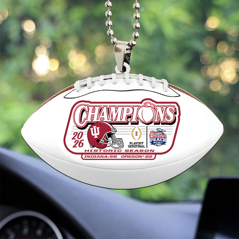 Indiana-Hoosiers-Football-Peach-Bowl-Champions-Custom-shape-2-sided-Acrylic-Car-Ornament-CHAMP20330 Indiana Hoosiers Football Peach Bowl Champions Custom shape 2-sided Acrylic Car Ornament CHAMP20330