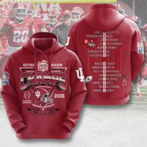 Indiana Hoosiers Football Peach Bowl Champions Unisex Performance Hoodie CHAMP20508