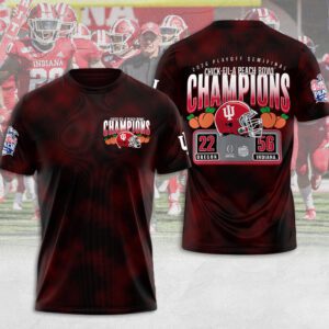 Indiana Hoosiers Football Peach Bowl Champions Unisex Performance T-Shirt CHAMP20410