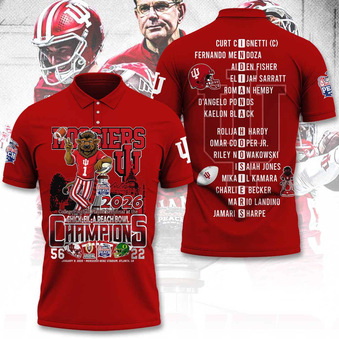 Indiana-Hoosiers-Football-Polo-Shirt-CHAMP20451 Indiana Hoosiers Football Polo Shirt CHAMP20451
