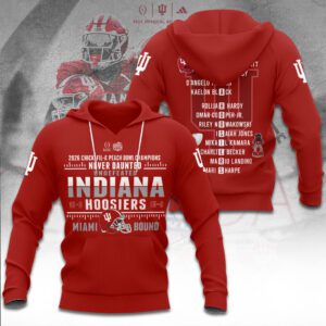 Indiana Hoosiers Football Unisex Performance Hoodie CHAMP20479
