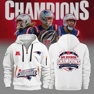 New England Patriots AFC Champions 2026/27 Quarter Zip Hoodie SPBLX20282