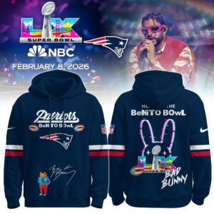 New England Patriots Bad Bunny AFC Champions 2026/27 Hoodie SPBLX20287