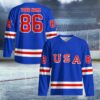 Custom Hockey Jersey USA Olympic 2026 Winter Games Personalized Printed Name & Number Fan Apparel