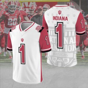 Indiana Hoosiers Football 2025 National Champions 3D Football Jersey