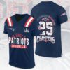 New England Patriots 2025 AFC Champions 3D Football Jersey