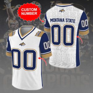 Personalized Montana State Bobcats Football 2025 National Champions 3D Football Jersey