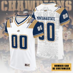 Personalized Montana State Bobcats Football 3D Football Jersey