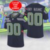 Personalized Seattle Seahawks Super Bowl LX 3D Football Jersey