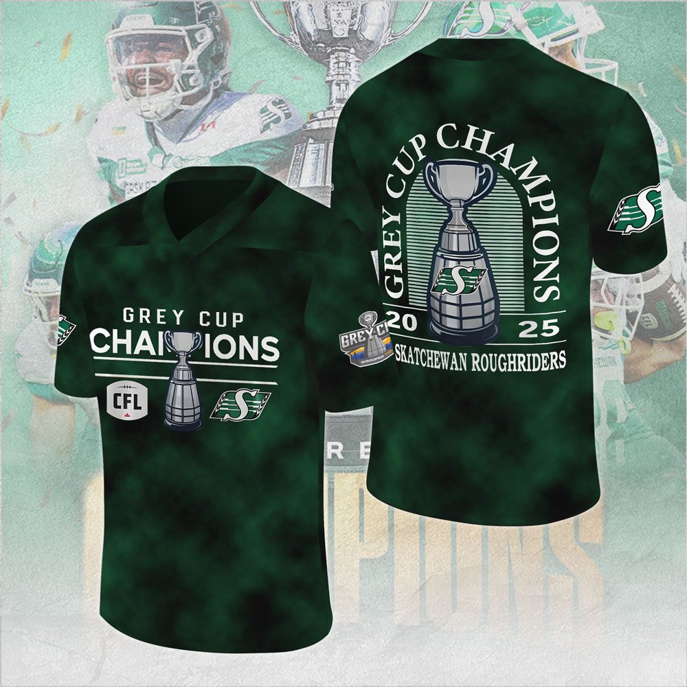 Saskatchewan-Roughriders-2025-Grey-Cup-Champions-3D-Football-Jersey Saskatchewan Roughriders 2025 Grey Cup Champions 3D Football Jersey