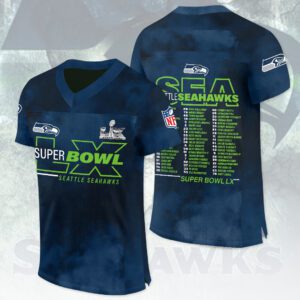 Seattle Seahawks 2025 NFC Champions 3D Football Jersey