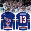 USA Men's Hockey 2026 Winter Olympics Gold Medal Johnny Gaudreau Limited Edition Jersey CHAMP20278
