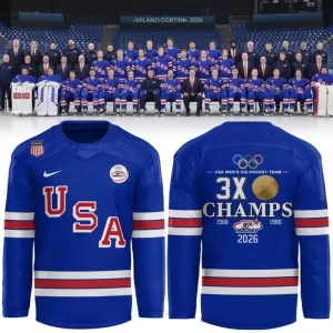 USA Men's Hockey 2026 Winter Olympics Gold Medal Limited Edition Jersey CHAMP20285