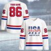 Winter Sports 2026 Games Hockey Jersey USA Team Sport Gift for Sports Fan Figure Skating Patriotic Gift Speed Skating Fan Gift for Hocky Fan