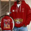 Indiana Hoosiers Football 2025 Big Ten Champions 3D Unisex Waffle Hoodie UWH1041
