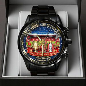 Liverpool FC Black Stainless Steel Watch SPM1076