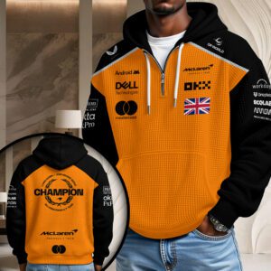 McLaren x Lando Norris 2025 World Champions 3D Unisex Waffle Hoodie UWH1027