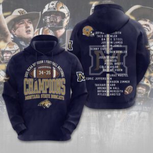 Montana State Bobcats Football 2025 National Champions 3D Hoodie SPM1263