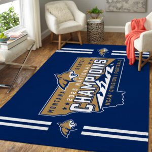 Montana State Bobcats Football 2025 National Champions Rectangular Rug SPM1071