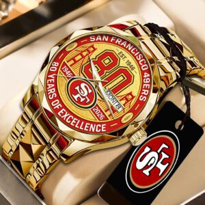 San Francisco 49ers 80th Anniversary 2026 Alloy Luxury Quartz Watch SPM1046