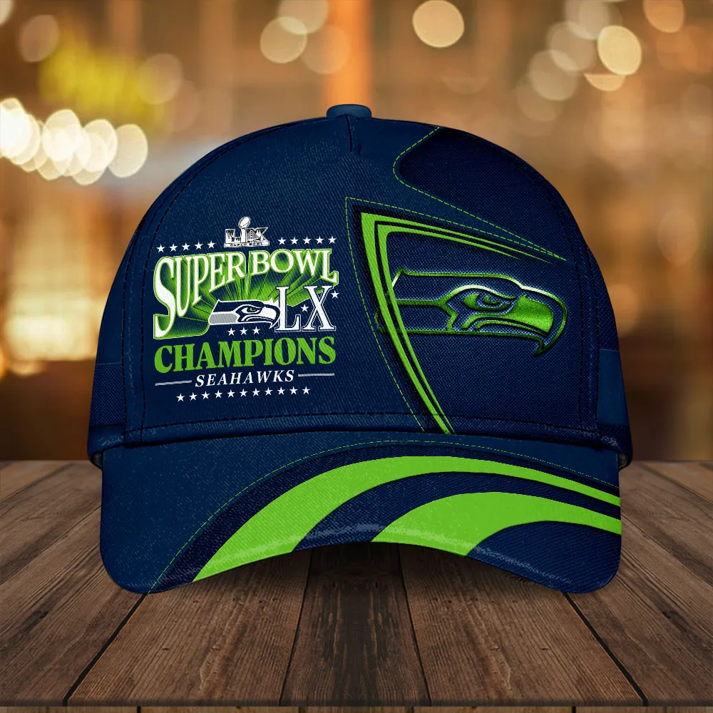 Seattle Seahawks 2025 Super Bowl LX Champions Classic Cap SPM1135