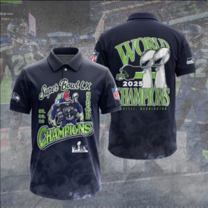 Seattle Seahawks 2025 Super Bowl LX Champions Polo Shirt SPM1213
