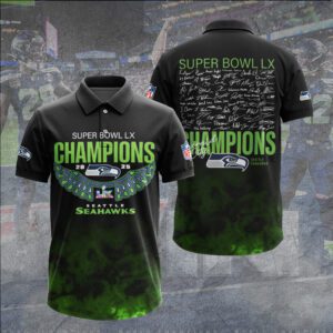 Seattle Seahawks 2025 Super Bowl LX Champions Polo Shirt SPM1225