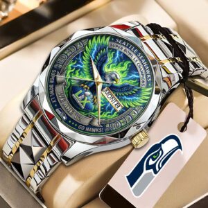 Seattle Seahawks Super Bowl LX Champions Alloy Luxury Quartz Watch SPM1032